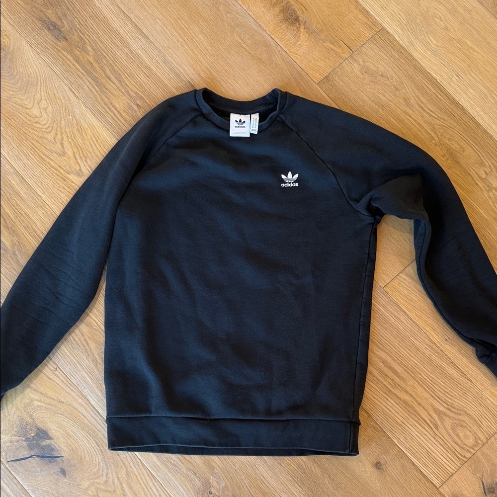 Adidas Men's Black Crewneck Sweater